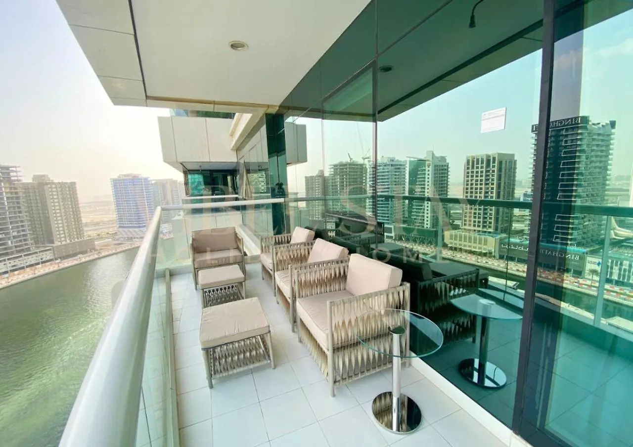 Апартаменты 2Br With Maids Room At Business Bay Damac Maison Canal By Vibel Дубай