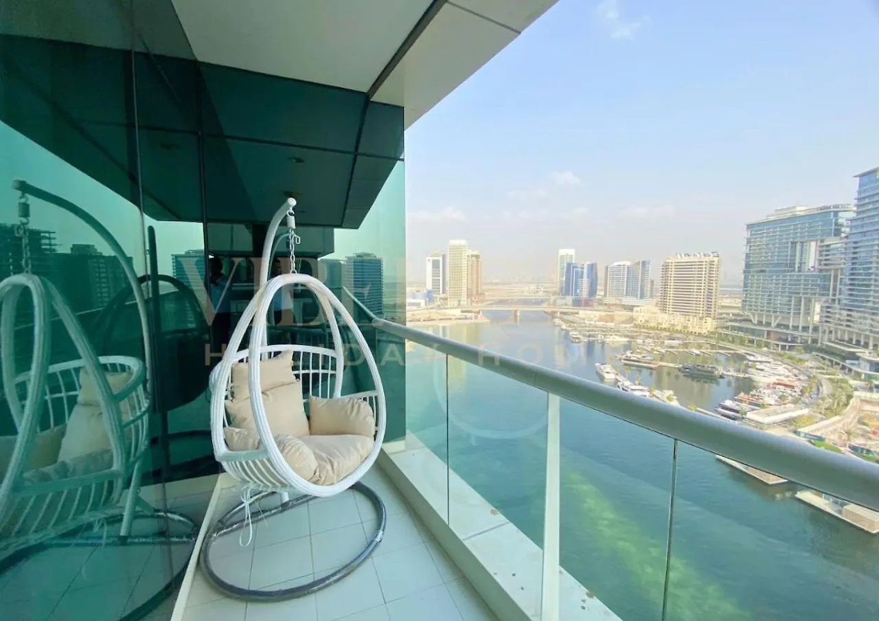 Апартаменты 2Br With Maids Room At Business Bay Damac Maison Canal By Vibel Дубай